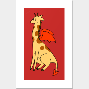 Red Devil Giraffe Posters and Art